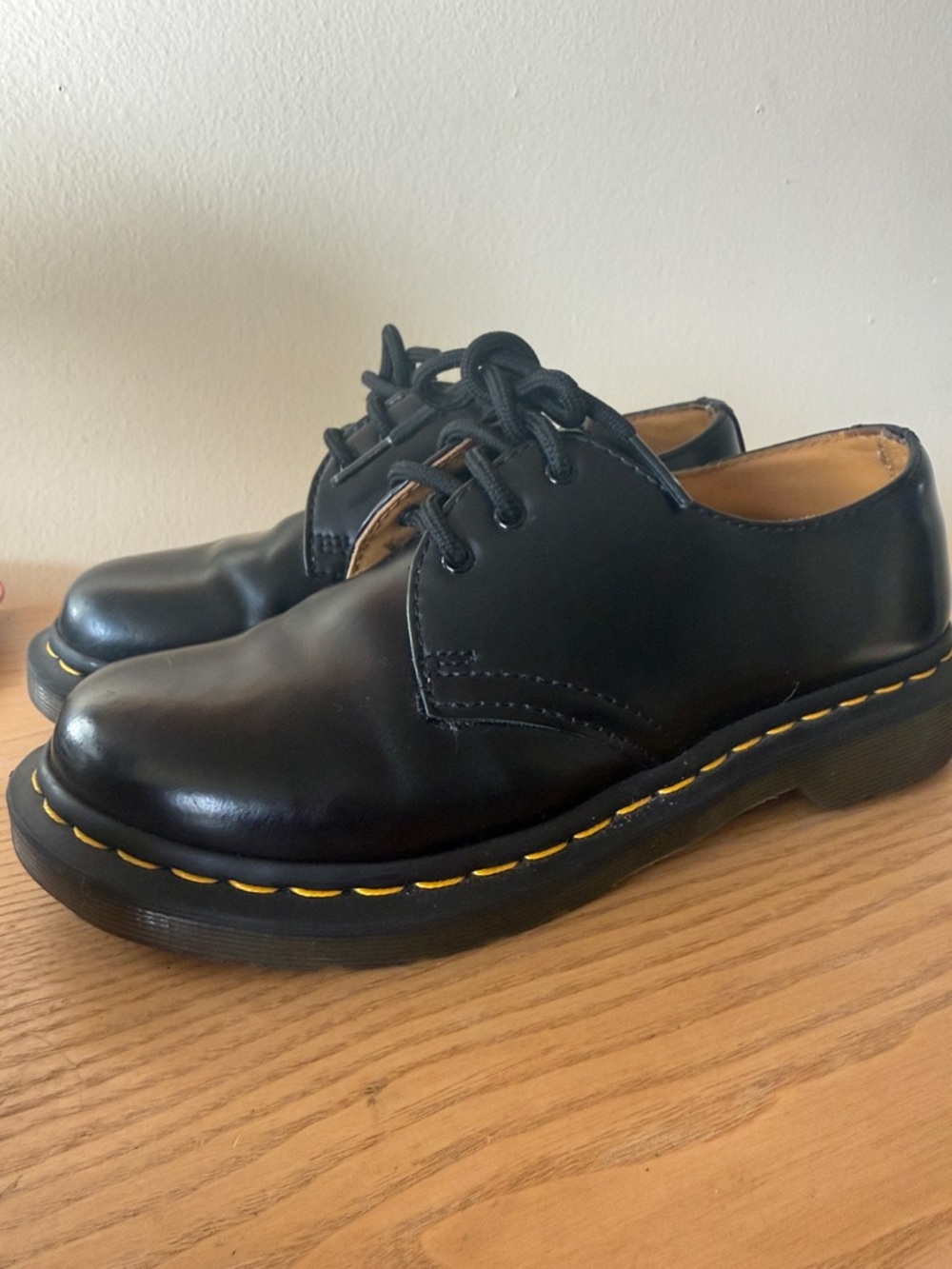 Dr. Martens Black Leather Lace-Up Oxfords #11837